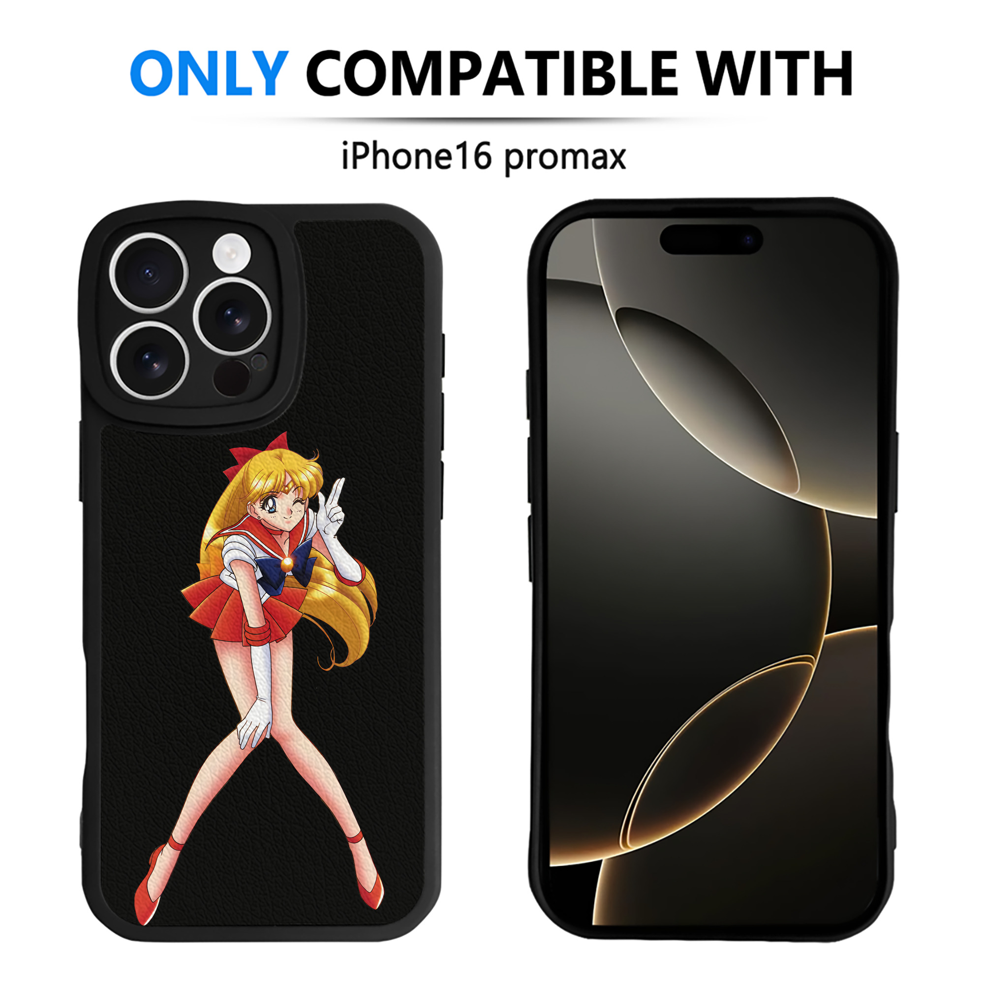 （画像用） 美少女戦士セーラームーン 愛野 美奈子 あいの みなこ Sailor Moon Aino Minako 【iPhone 16シリーズ対応】シリコンスマホケース（レザー調） 材質：シリコン